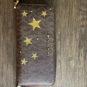 Michael Kors Gold and Brown Wallet